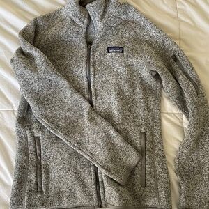 Patagonia Zip Up Fleece Jacket Grey Women's Small Better Sweater